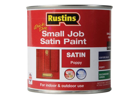Rustins Quick Dry Small Job Satin Paint Poppy 250Ml