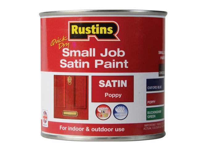 Rustins Quick Dry Small Job Satin Paint Poppy 250Ml