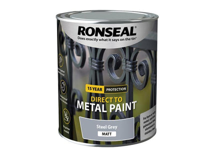 Direct to Metal Paint Steel Grey Matt 750ml