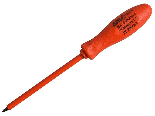 ITL Insulated Insulated Screwdriver Pozi No.0 X 75Mm (3In)