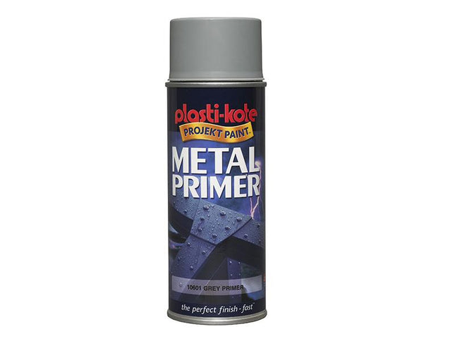 Plastikote Metal Primer Spray Grey 400Ml