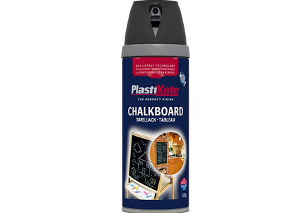 Plastikote Twist & Spray Chalkboard Paint Black 400Ml