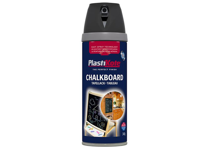 Plastikote Twist & Spray Chalkboard Paint Black 400Ml