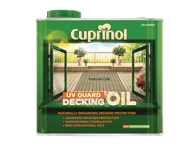 Cuprinol Uv Guard Decking Oil Natural Oak 2.5 Litre