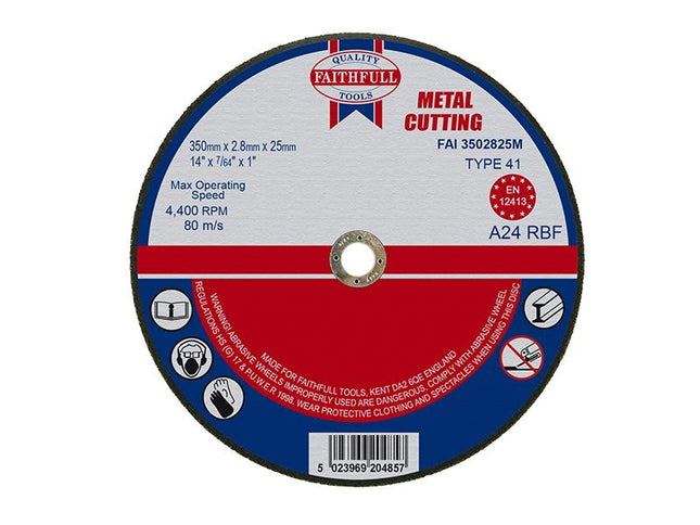 Faithfull Metal Cut Off Disc 355 X 2.8 X 25.4Mm