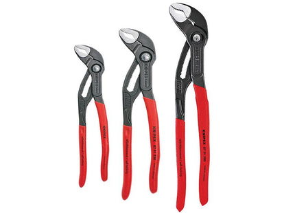 KNIPEX Cobra Water Pump Pliers 3 Piece Set (180Mm  250Mm & 300Mm)