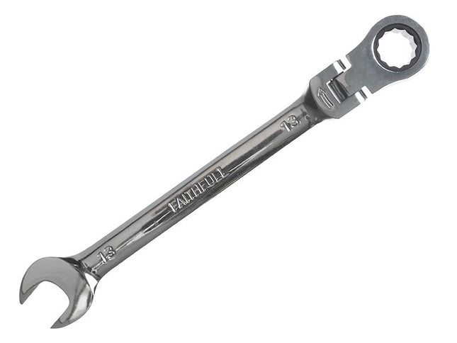 Faithfull Ratchet Combination Spanner Flex Head Cv 13Mm