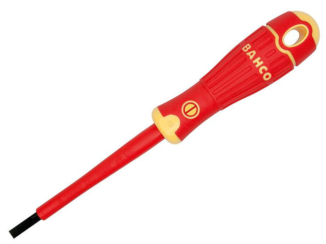 Bahco Bahcofit Insulated Screwdriver Slotted Tip 4.0 X 100Mm