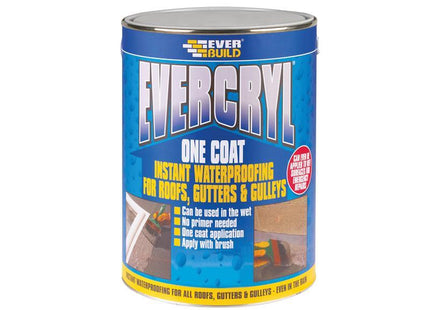 Everbuild EVERCRYL One Coat Black 5kg