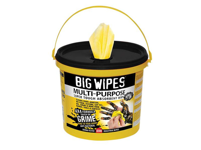 Big Wipes 4X4 Multi-Purpose Cleaning Wipes Bucket Of 300