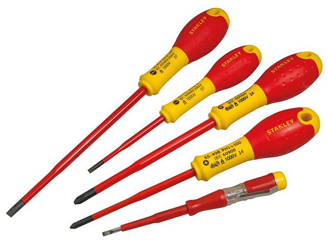 Stanley Tools Fatmax Vde Insulated Screwdriver Set Of 5 Plusminus