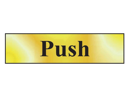 Scan Push - Polished Brass Effect 200 X 50Mm