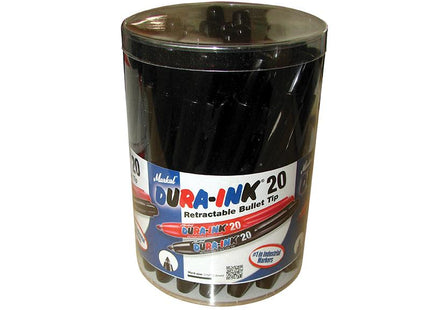 Markal Dura-Ink 20 Retractable Marker - Black (Tub Of 24)