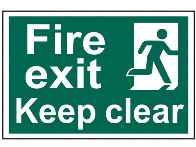 Scan Fire Exit Keep Clear - Pvc 300 X 200Mm