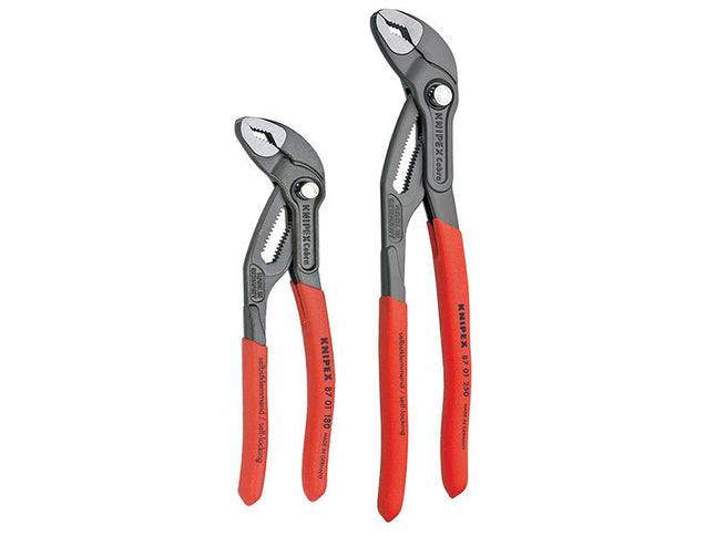 KNIPEX Cobra Water Pump Pliers 2 Piece Set (180Mm & 250Mm)