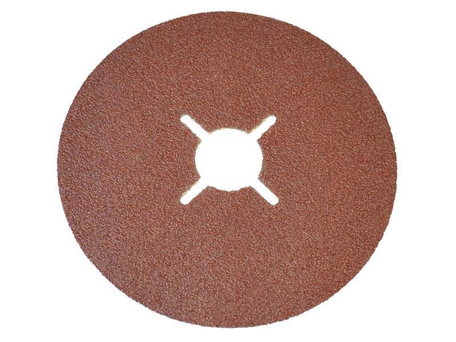 Faithfull Fibre Backed Sanding Discs 178 x 22mm 40G (Pack 25)