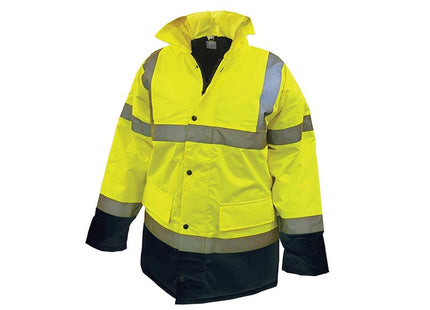 Scan Hi-Vis  Yellow/Black Motorway Jacket - M (41In)