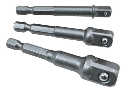 Faithfull Hex To Square Drive Adaptor Set Of 3