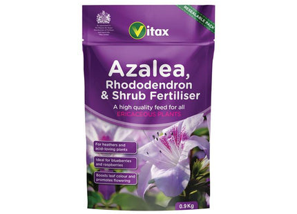 Vitax Azalea, Rhododendron & Shrub Fertiliser 0.9Kg Pouch