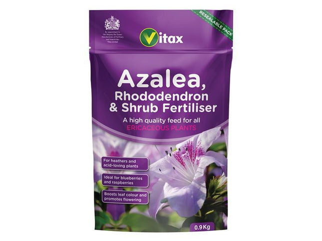 Vitax Azalea, Rhododendron & Shrub Fertiliser 0.9Kg Pouch