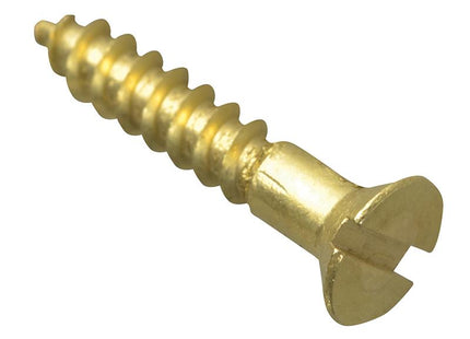 Forgefix Wood Screw Slotted Csk Brass 5/8In X 4 Forge Pack 50