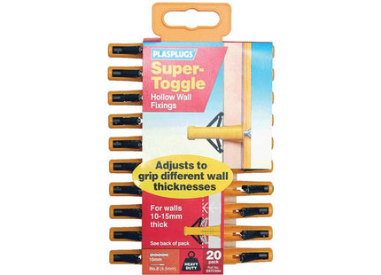 PLASPLUGS Super Toggle Fixings (Pack 20)