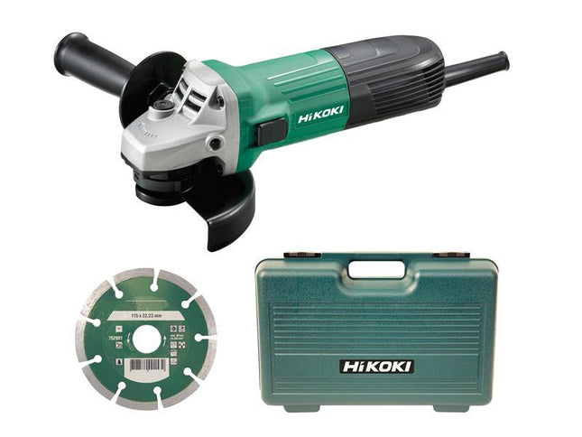 HIKOKI G12Stx/J7 Angle Grinder 115Mm Diamond Blade & Case 600W 240V