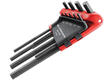 Facom 83H.Jp9A Hexagon Key Long Arm Set Of 9 Metric (1.5-10Mm)