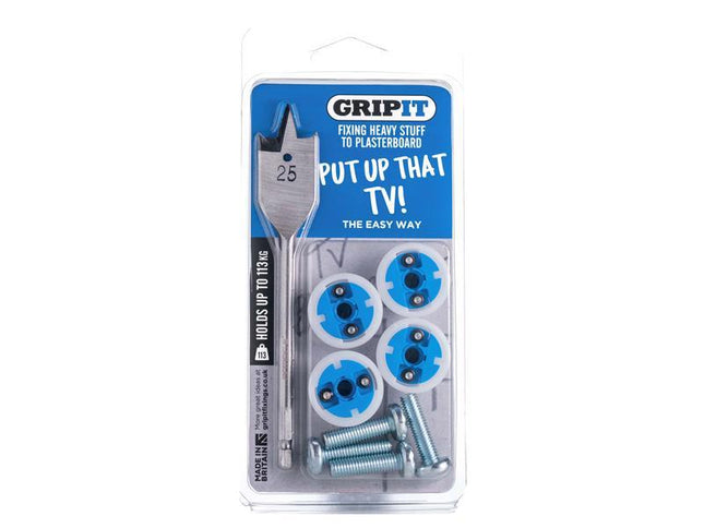 Gripit TV Kit, Clam Pack