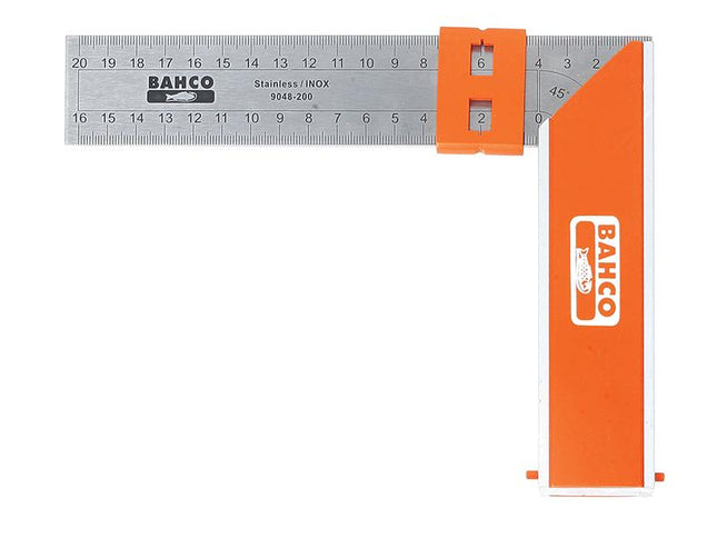 Bahco 9048-250 Aluminium Block & Steel Try Square 250Mm (10In)