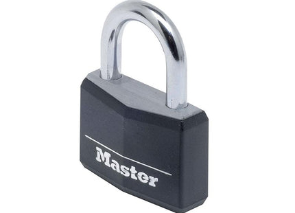 Master Lock Aluminium Black Vinyl Cover 40Mm Padlock 4-Pin