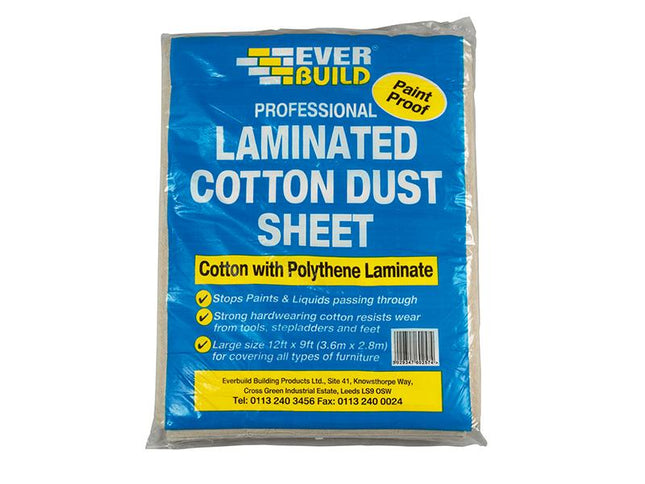 Everbuild Laminated Cotton Dust Sheet 3.6 X 2.7M