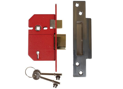 Union Strongbolt 2200S Bs 5 Lever Mortice Sashlock Satin Chrome 68Mm Box