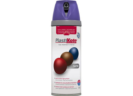 Plastikote Twist & Spray Satin Sumptuous Purple 400Ml