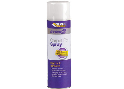 Everbuild Carpet Fix Spray Adhesive Aerosol 500Ml