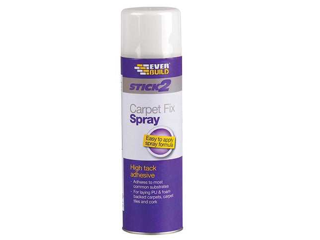 Everbuild Carpet Fix Spray Adhesive Aerosol 500Ml