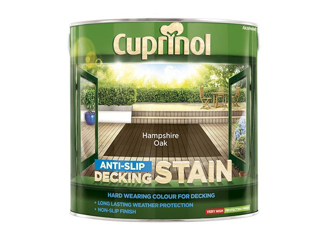 Cuprinol Anti-Slip Decking Stain Hampshire Oak 2.5 Litre