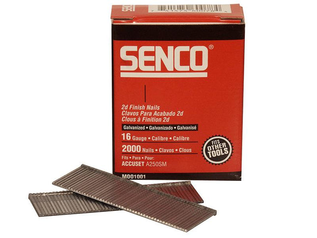 SENCO Straight Brad Nails Galvanised 16G X 50Mm Pack Of 2000