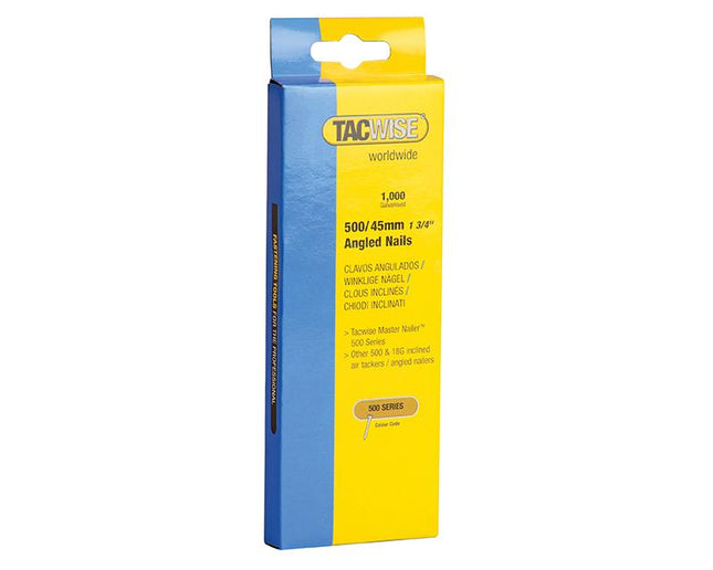 Tacwise 500 18 Gauge 45Mm Angled Nails Pack 1000