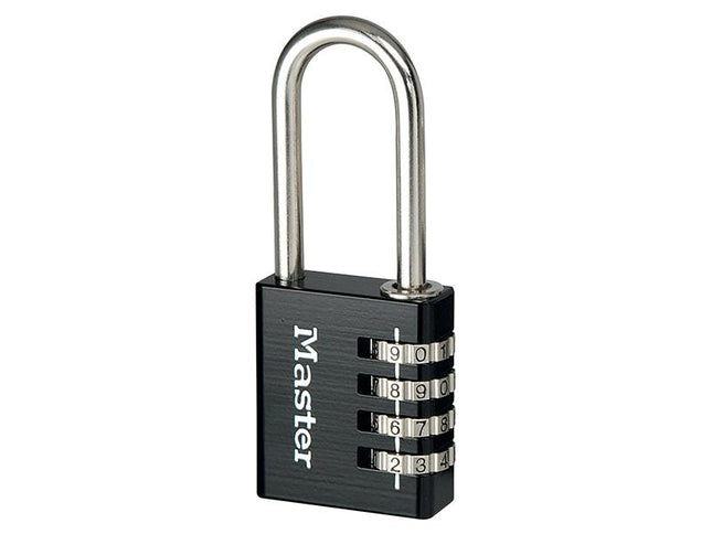 Master Lock Black Finish 40Mm 4-Digit Combination Padlock - 51Mm Shackle