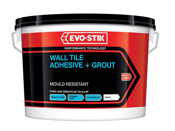 Evo-Stik Mould Resistant Wall Tile Adhesive & Grout 5 Litre