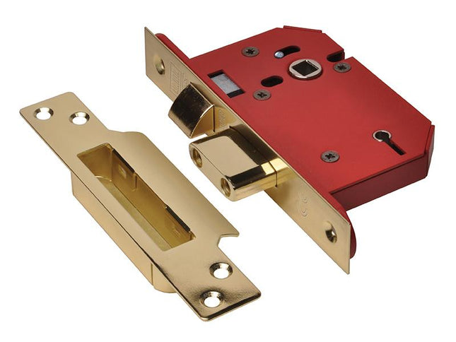 Union Strongbolt 2205S 5 Lever Mortice Sashlock Polished Brass 81Mm 3In Visi