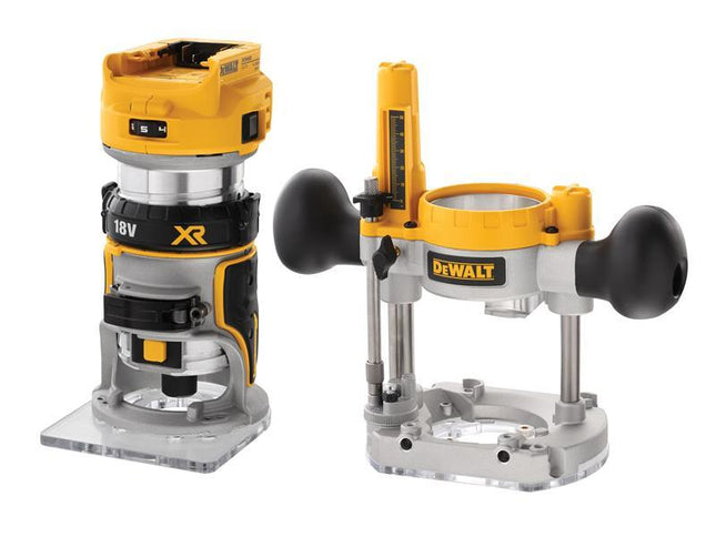 DEWALT Dcw604Nt Xr 1/4In Twin Base Router 18V Bare Unit