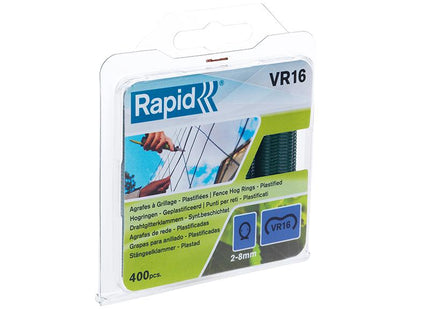 RAPID Vr16 Fence Hog Rings Pack 400 Galvanised