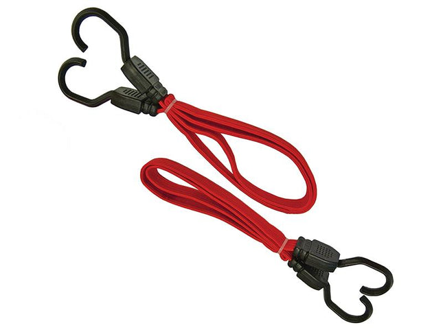 Faithfull Flat Bungee Cord 76Cm (30In) Red 2 Piece