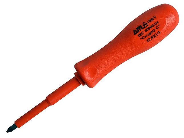 ITL Insulated Insulated Screwdriver Pozi No.1 X 75Mm (3In)