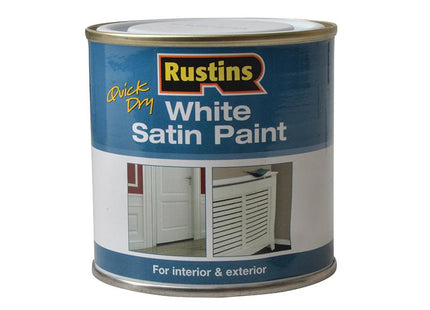 Rustins Quick Dry White Satin Paint 250Ml