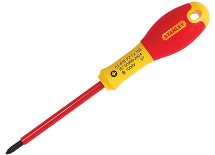 Stanley Tools Fatmax Vde Insulated Screwdriver Pozidriv Tip Pz1 X 100Mm