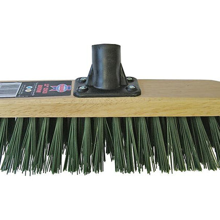 Faithfull Broom Head Stiff Green 300Mm (12In) Threaded Socket