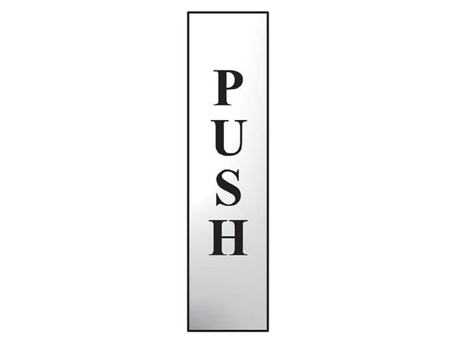 Scan Push Vertical - Polished Chrome Effect 50 X 200Mm